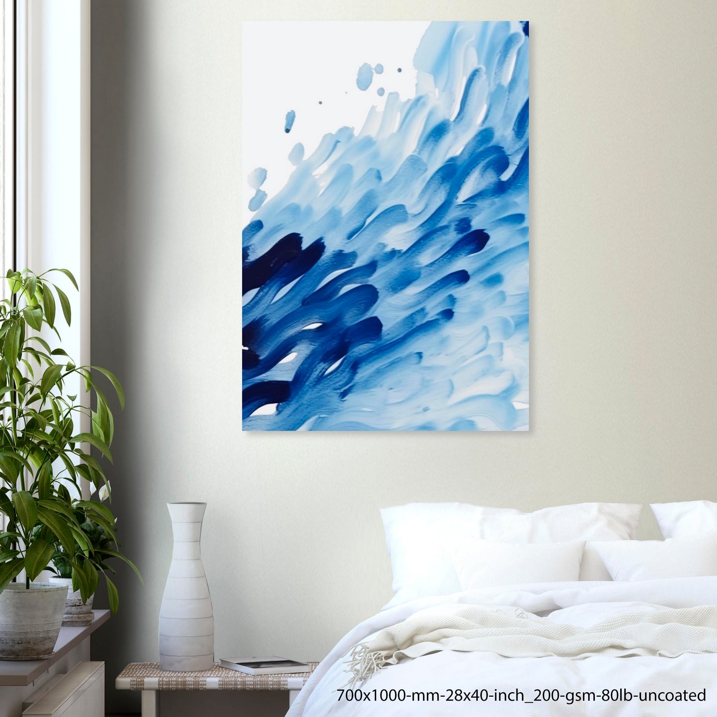 Blue Rhythms | Ocean Brush II — Painterly Ocean Poster