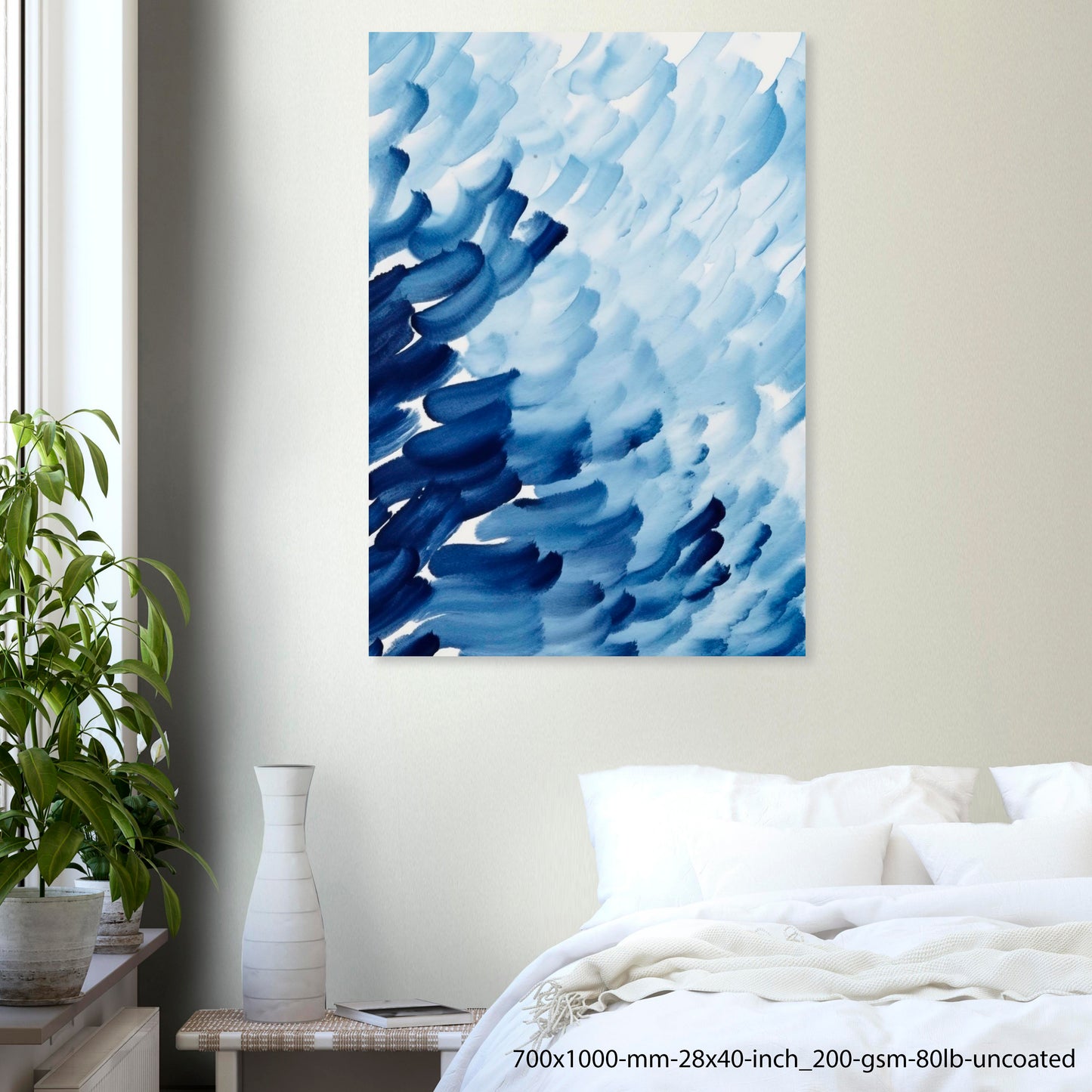 Blue Rhythms | Ocean Brush I — Painterly Ocean Poster