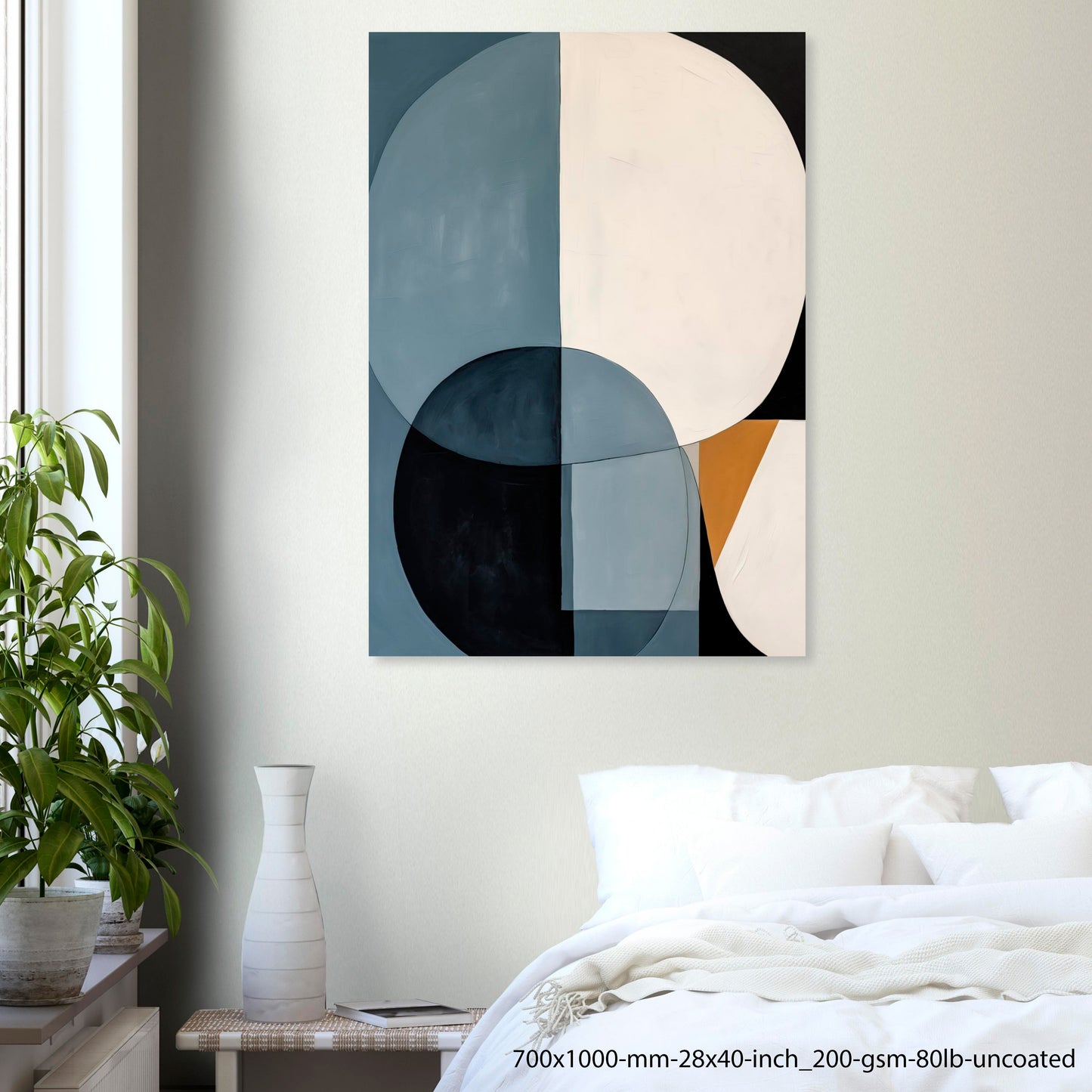 Neutral Orbit — Modern Neutral Geometric Abstract Wall Art