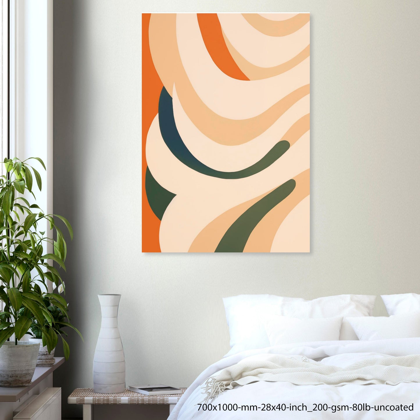 Earth Waves — Earth Tone Organic Abstract Poster