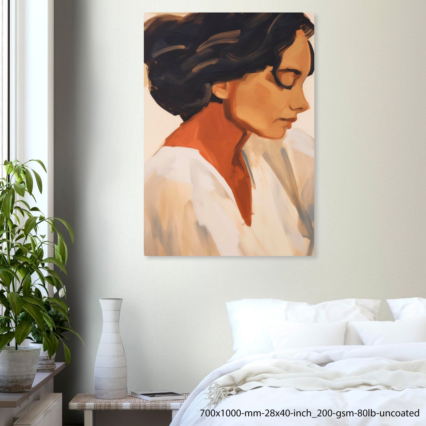 Warm Profile — Expressive Female Portrait Poster