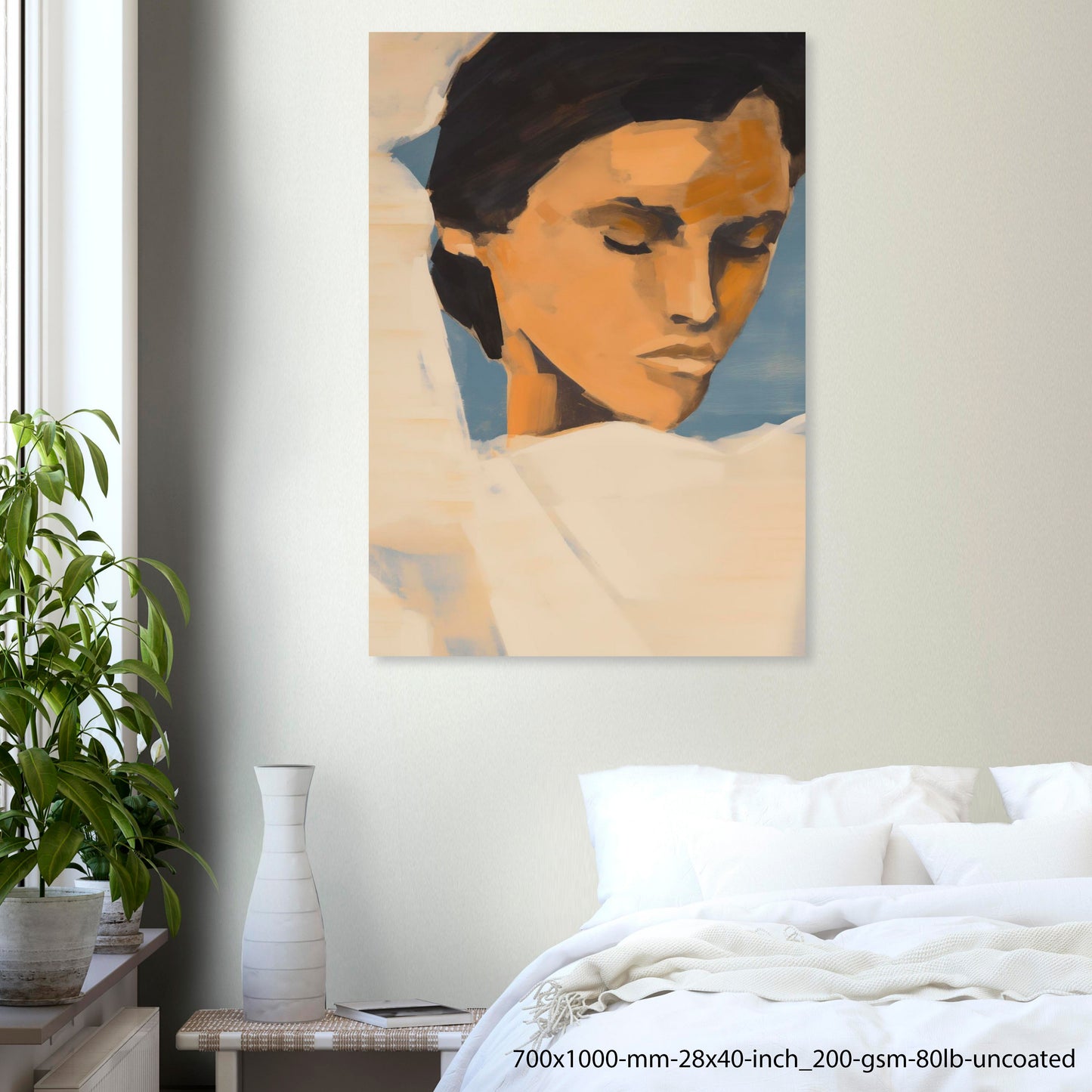 Soft Gaze — Painterly Editorial Portrait Wall Art