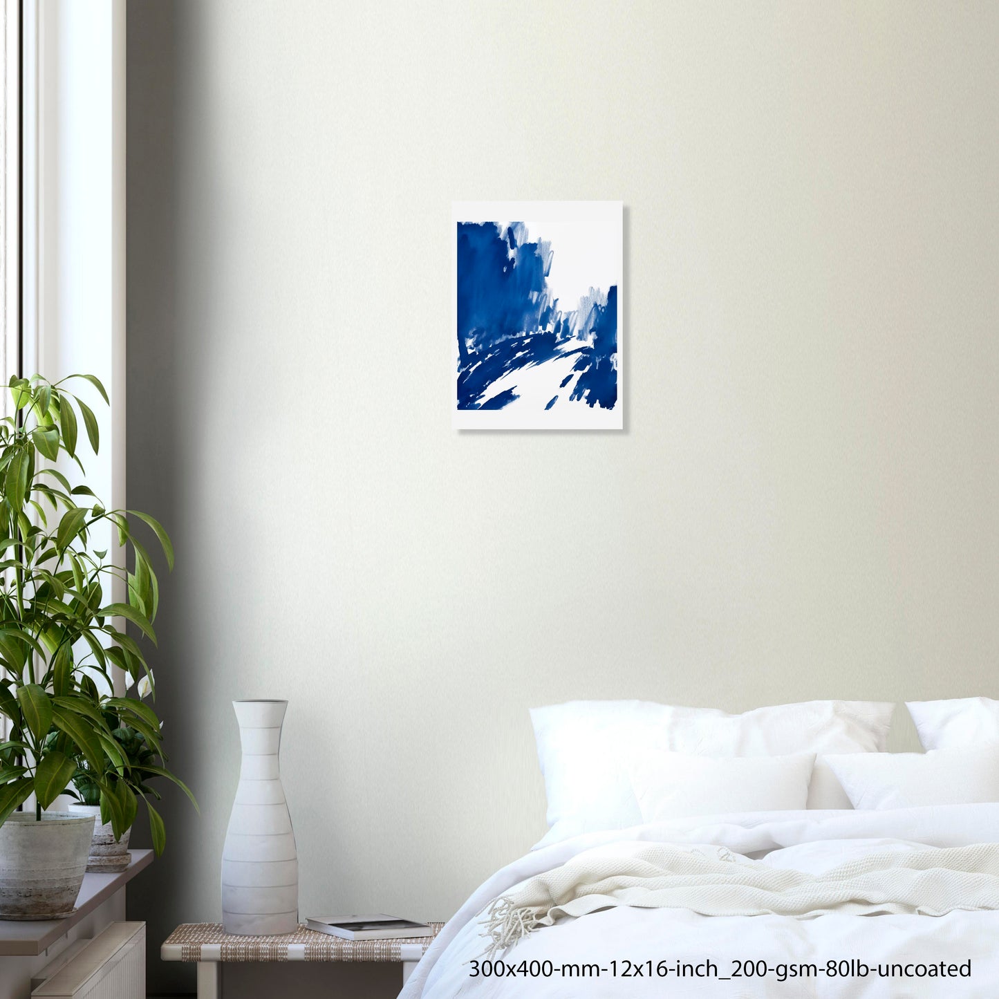 Blue Gesture II – Arte abstracto azul suave y orgánico