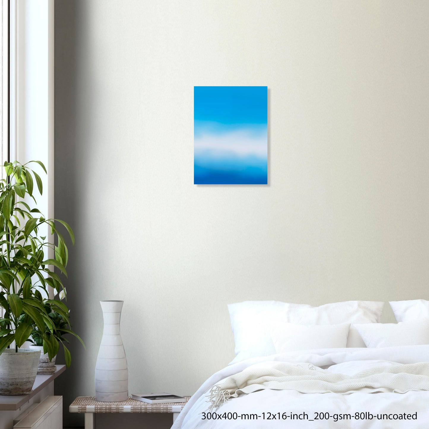 Deep Blue Horizon – Arte abstracto azul profundo