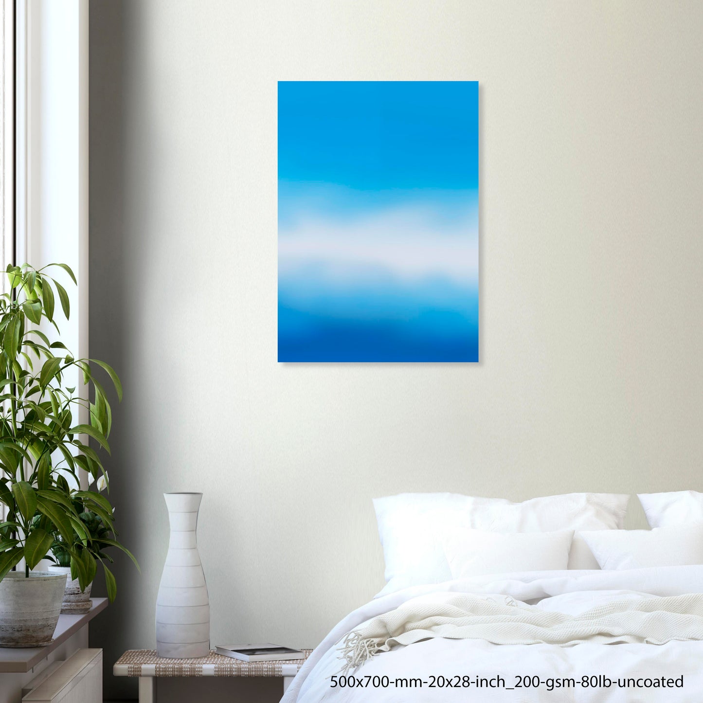 Deep Blue Horizon – Arte abstracto azul profundo