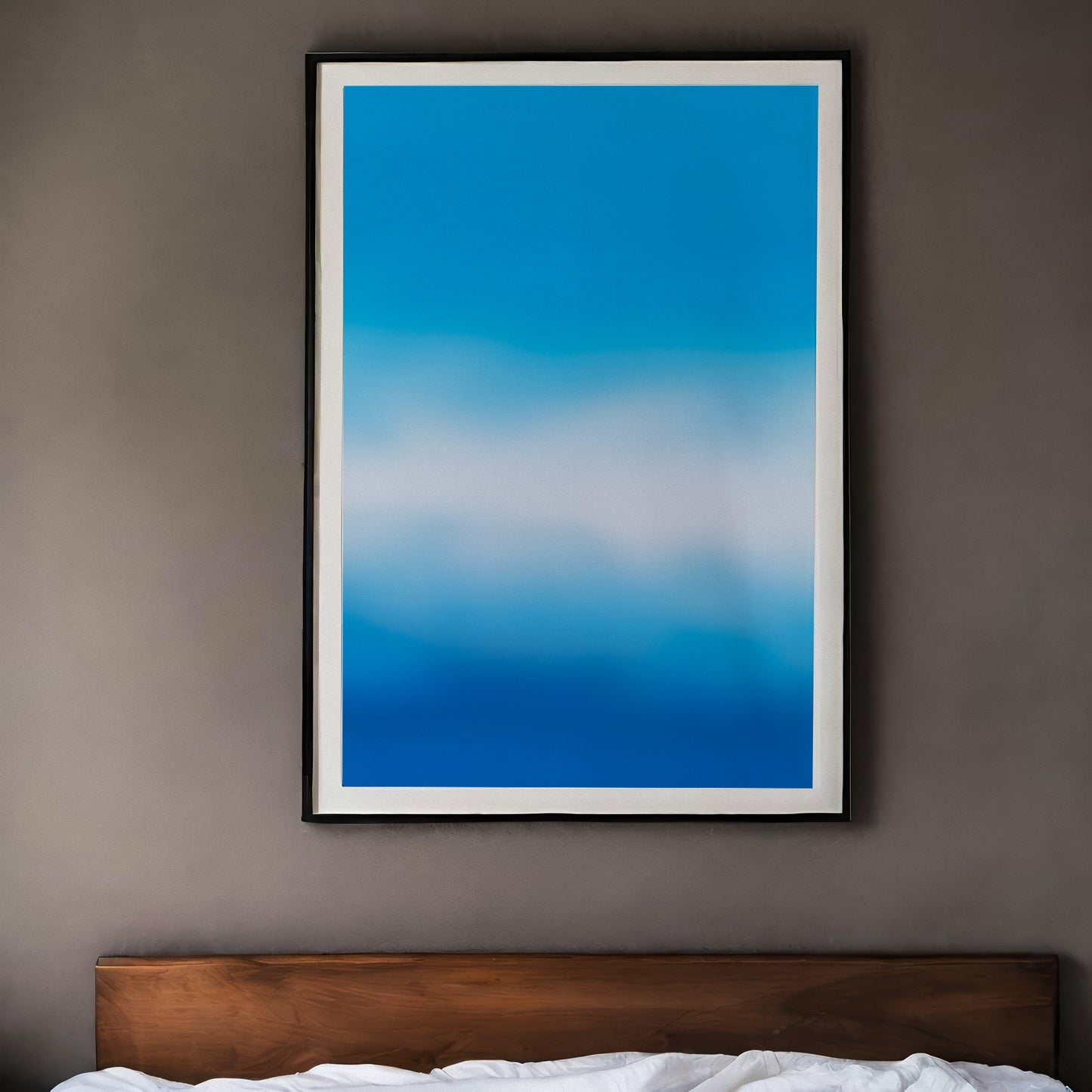Deep Blue Horizon – Arte abstracto azul profundo