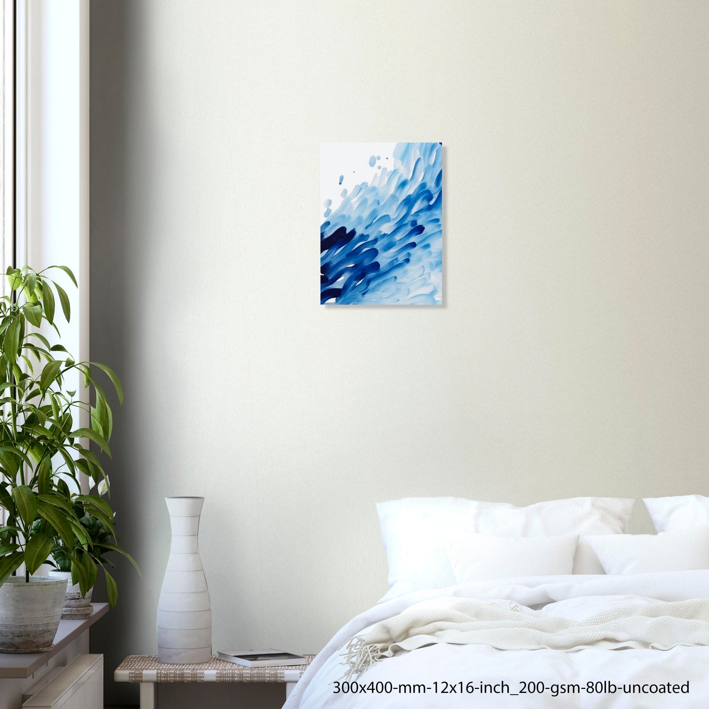 Ocean Brush II – Arte abstracto azul claro y relajante