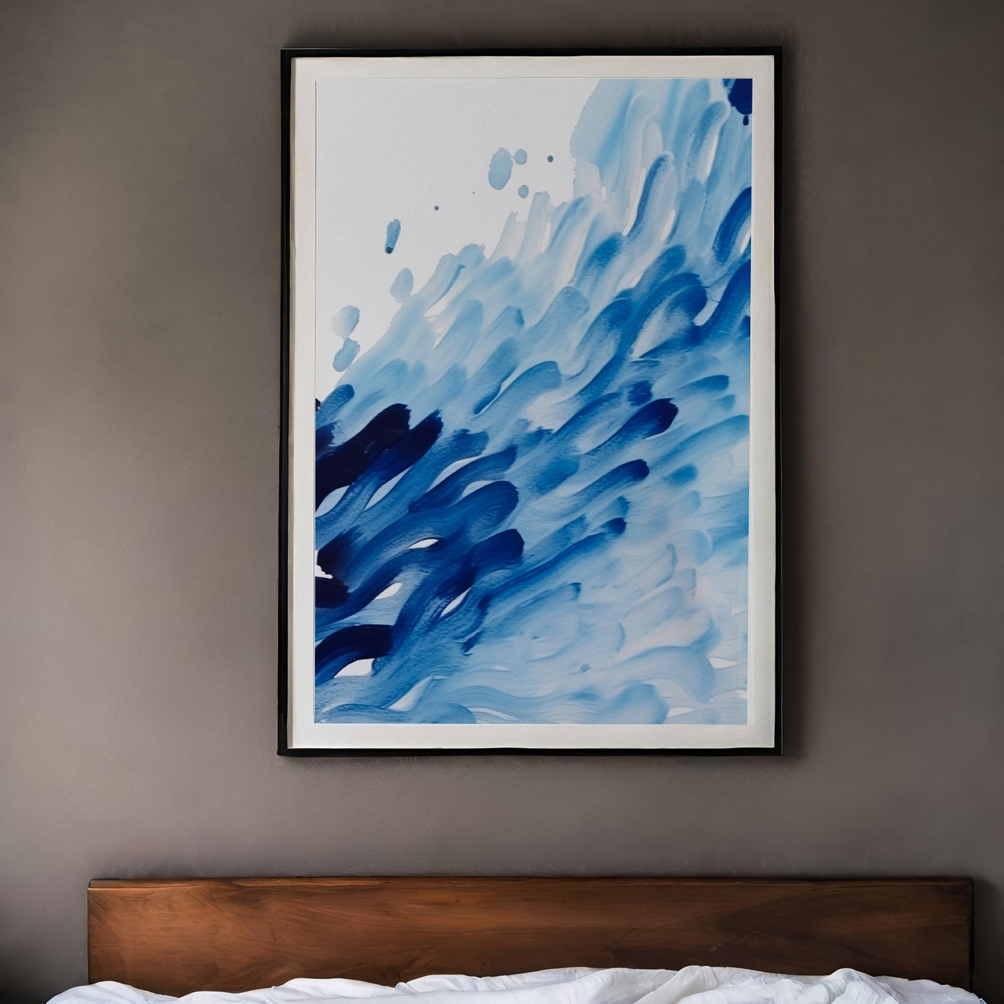 Ocean Brush II – Arte abstracto azul claro y relajante