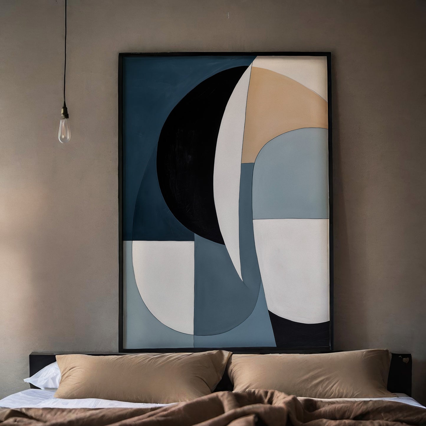 Deep Curve — Contemporary Organic Geometric Poster