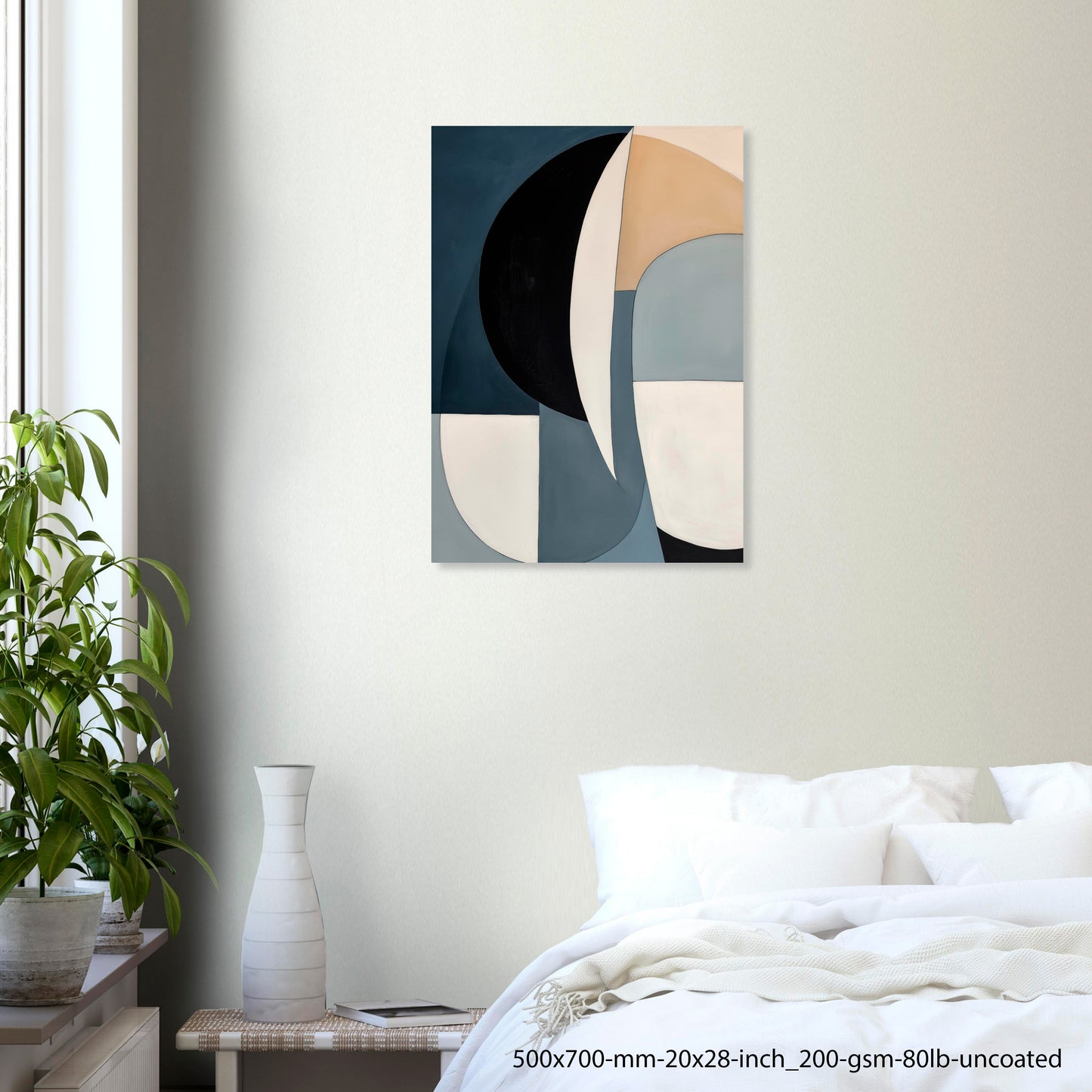 Deep Curve — Contemporary Organic Geometric Poster