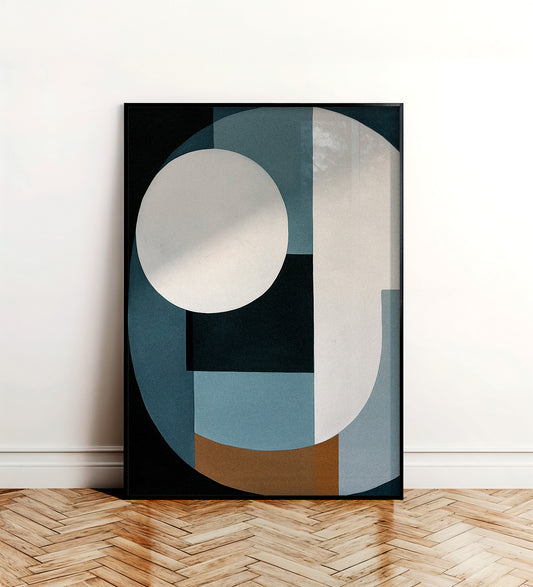 Dark Circle — Minimal Geometric Abstract Poster Neutral Dark