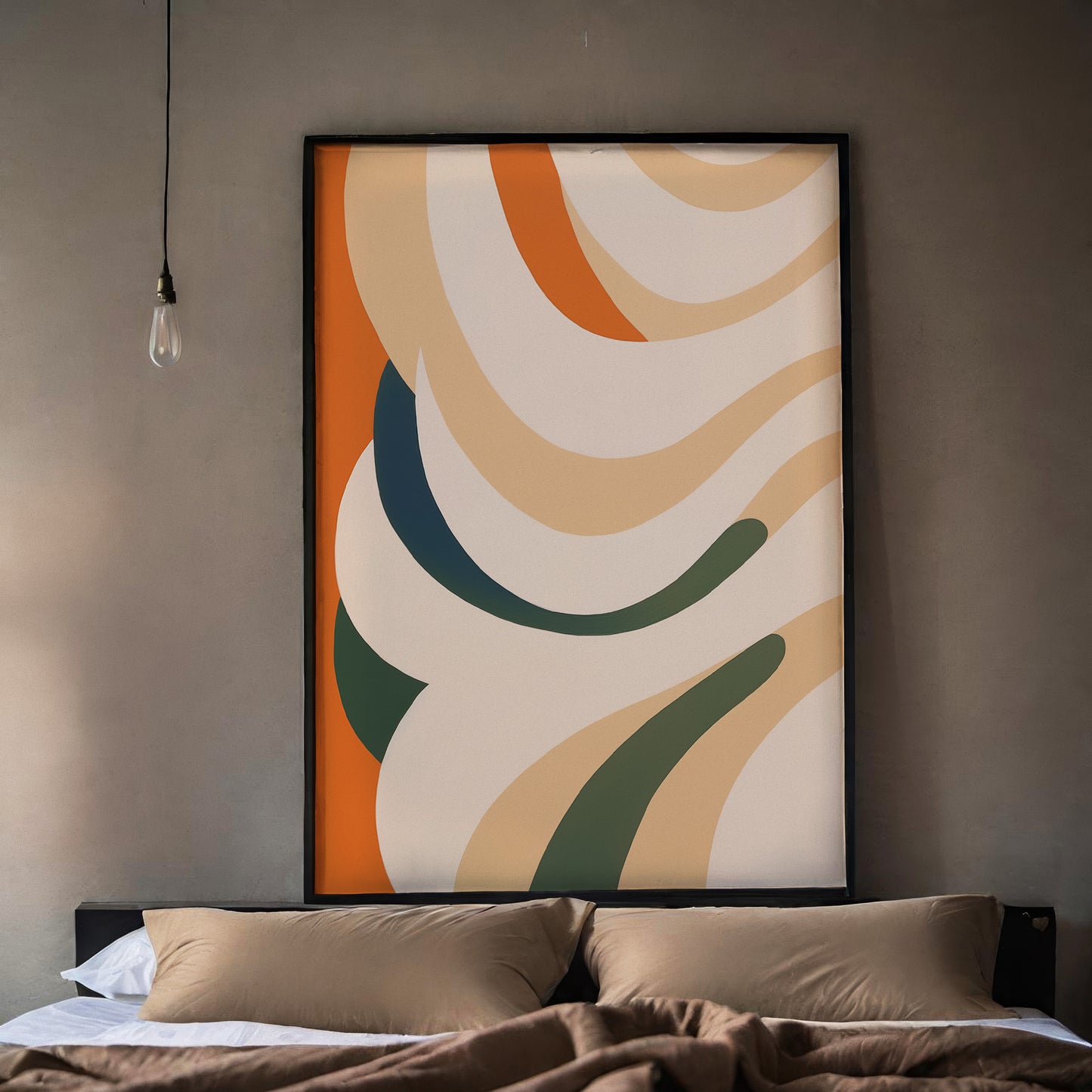 Earth Waves — Earth Tone Organic Abstract Poster