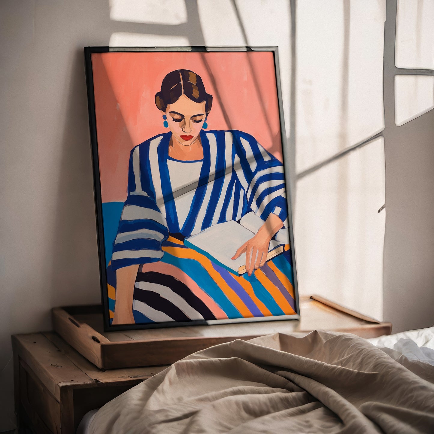 Quiet Reader — Modern Editorial Portrait Poster