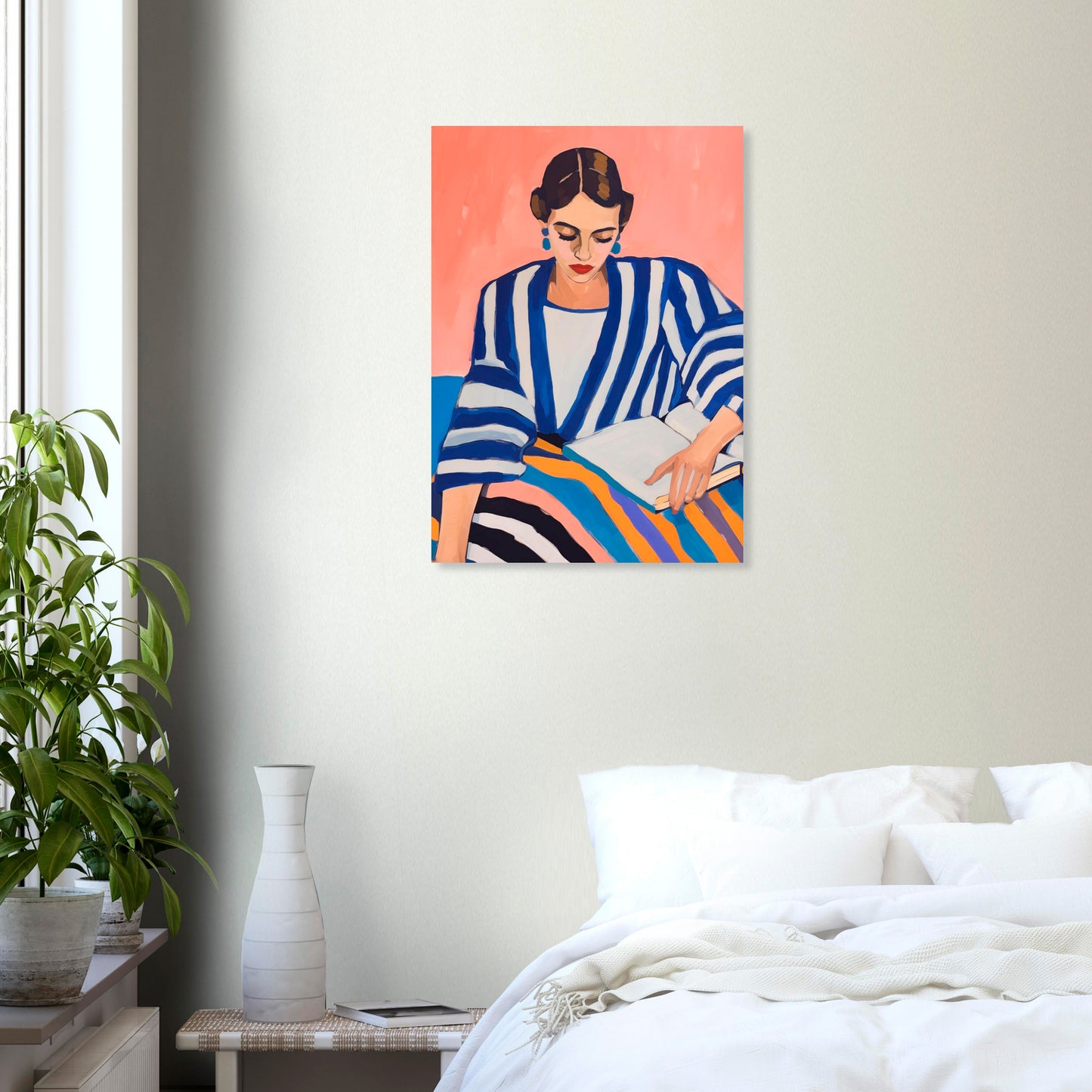 Quiet Reader — Modern Editorial Portrait Poster