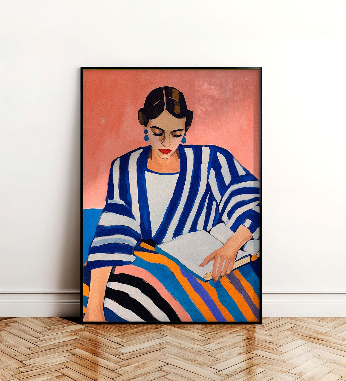 Quiet Reader — Modern Editorial Portrait Poster