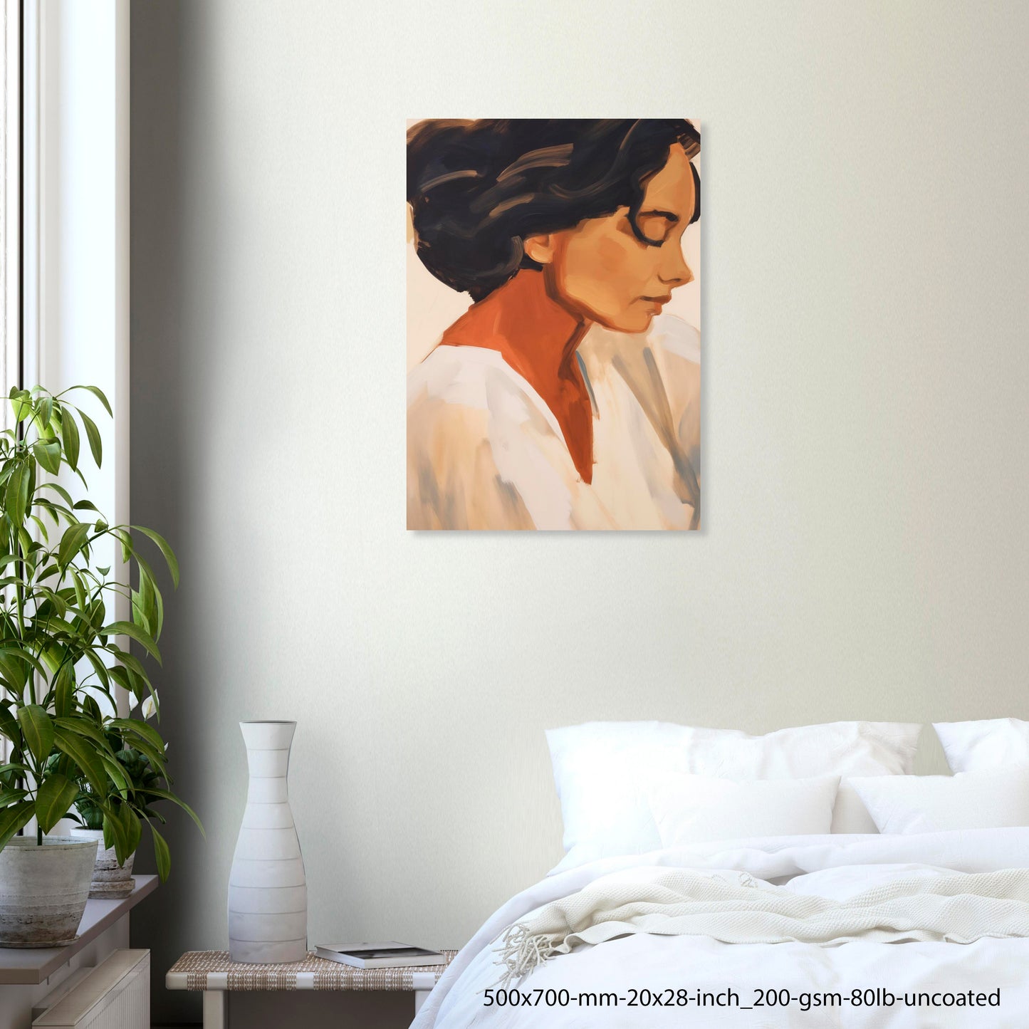 Warm Profile — Expressive Female Portrait Poster