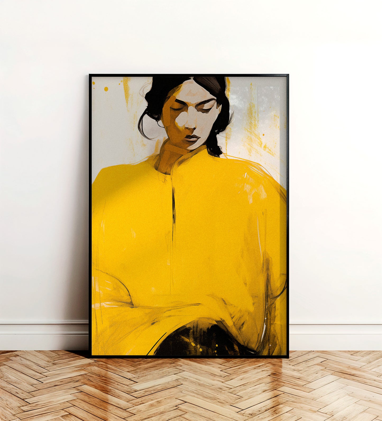Golden Mood — Contemporary Editorial Portrait Poster