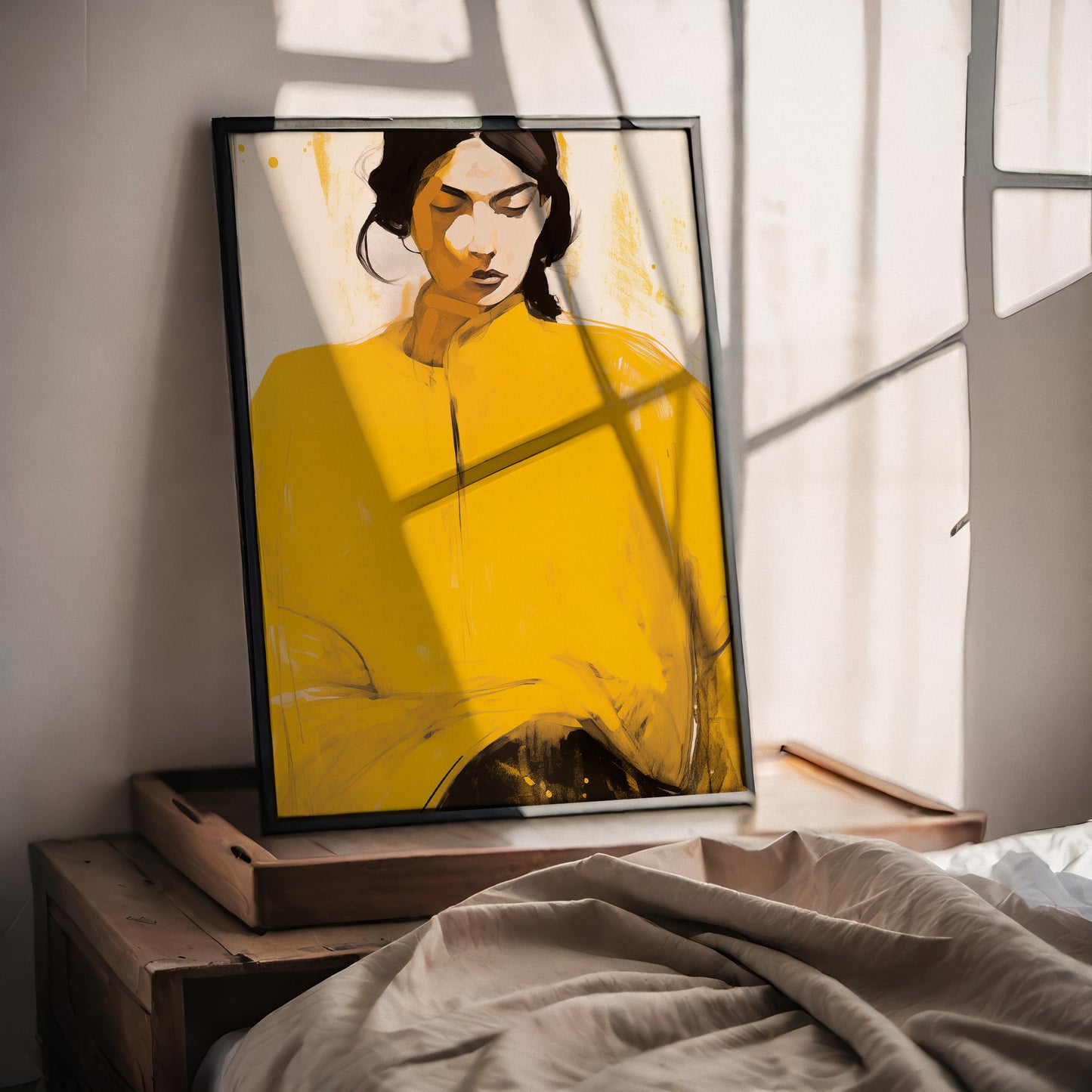 Golden Mood — Contemporary Editorial Portrait Poster