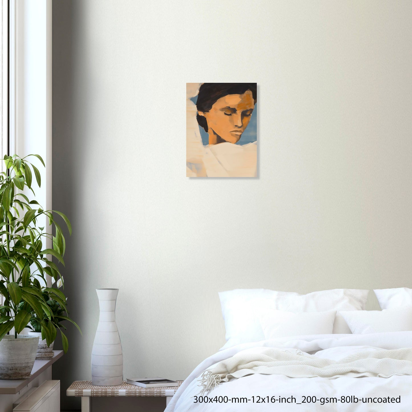 Soft Gaze — Painterly Editorial Portrait Wall Art