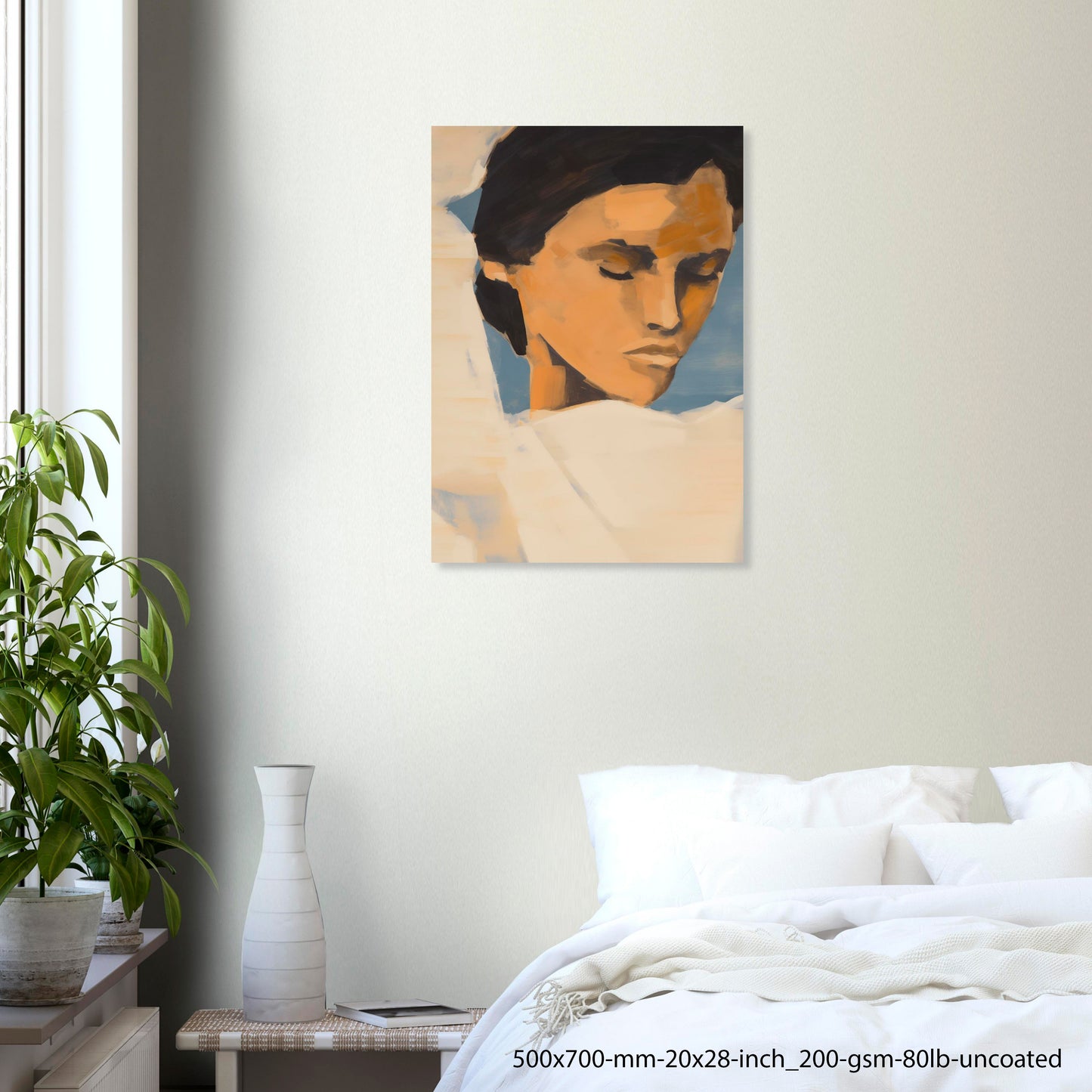 Soft Gaze — Painterly Editorial Portrait Wall Art